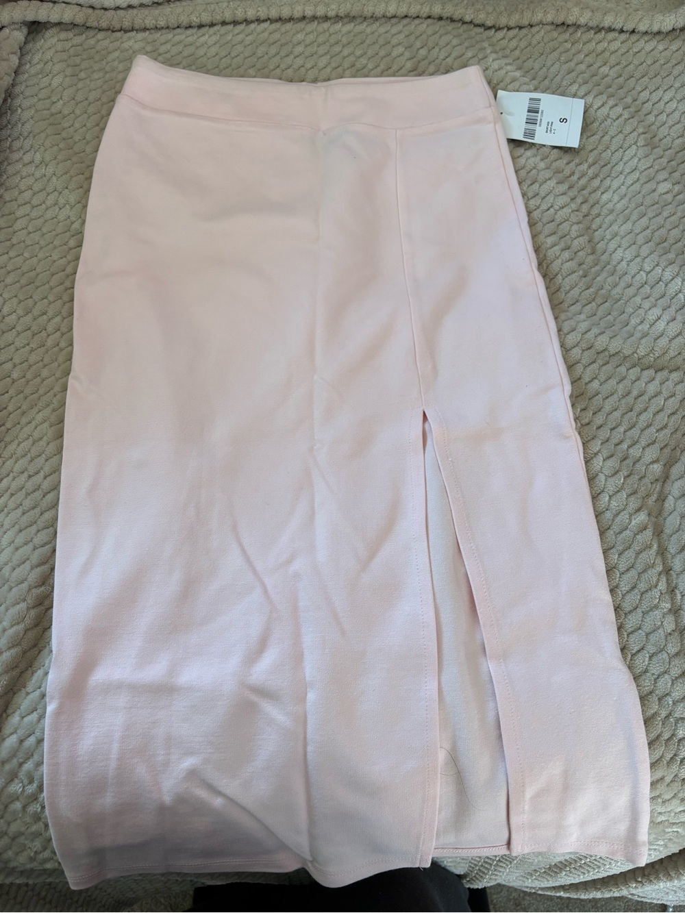 Forever 21 Light Pink Midi Skirt with Front Slit